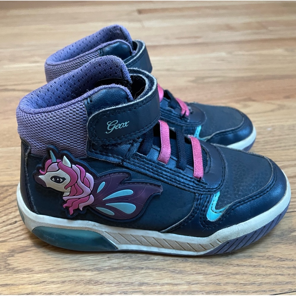 Geox Inek girls high top sneakers navy